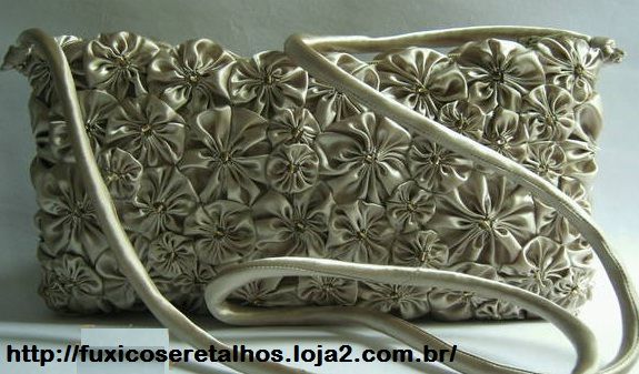 Bolsa de fuxico perola